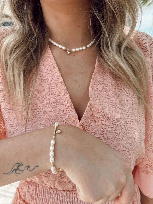 Pearl Star Charm Bracelet